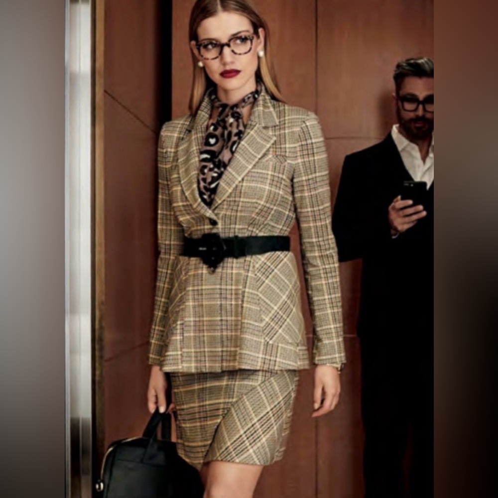 Cabi Women’s Pastime Plaid Blazer and Skirt Set - Picture 2 of 16